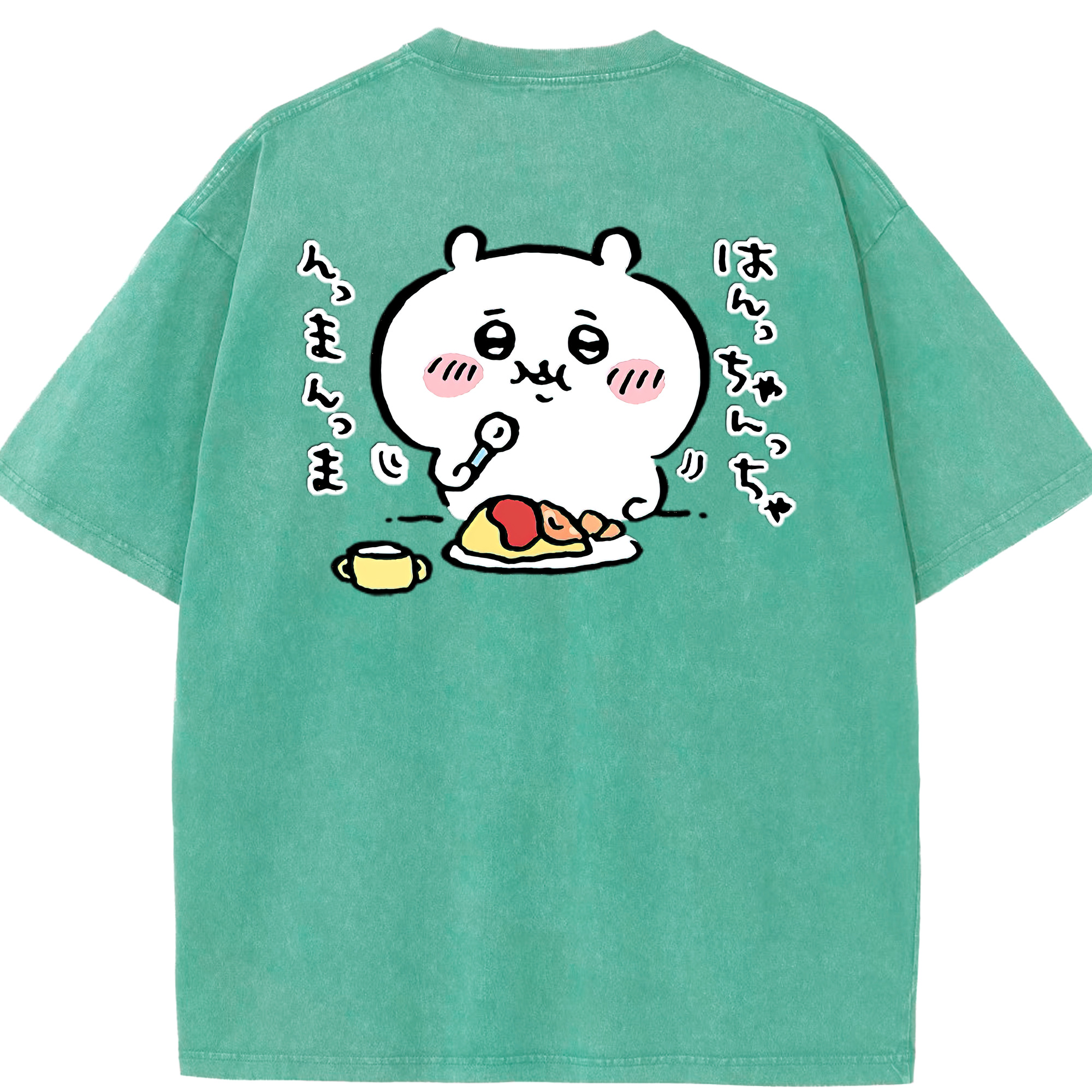 （画像用） ちいかわ ちいかわ Chii-kawa chiikawa 綿100% ヴィンテージ風 半袖Tシャツ（背面プリント）
